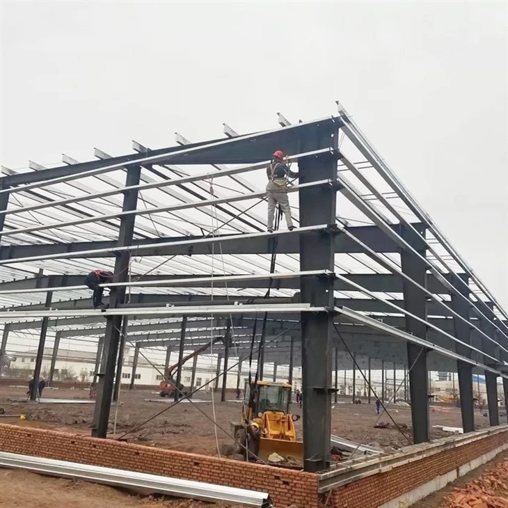 rigid frame steel building installation